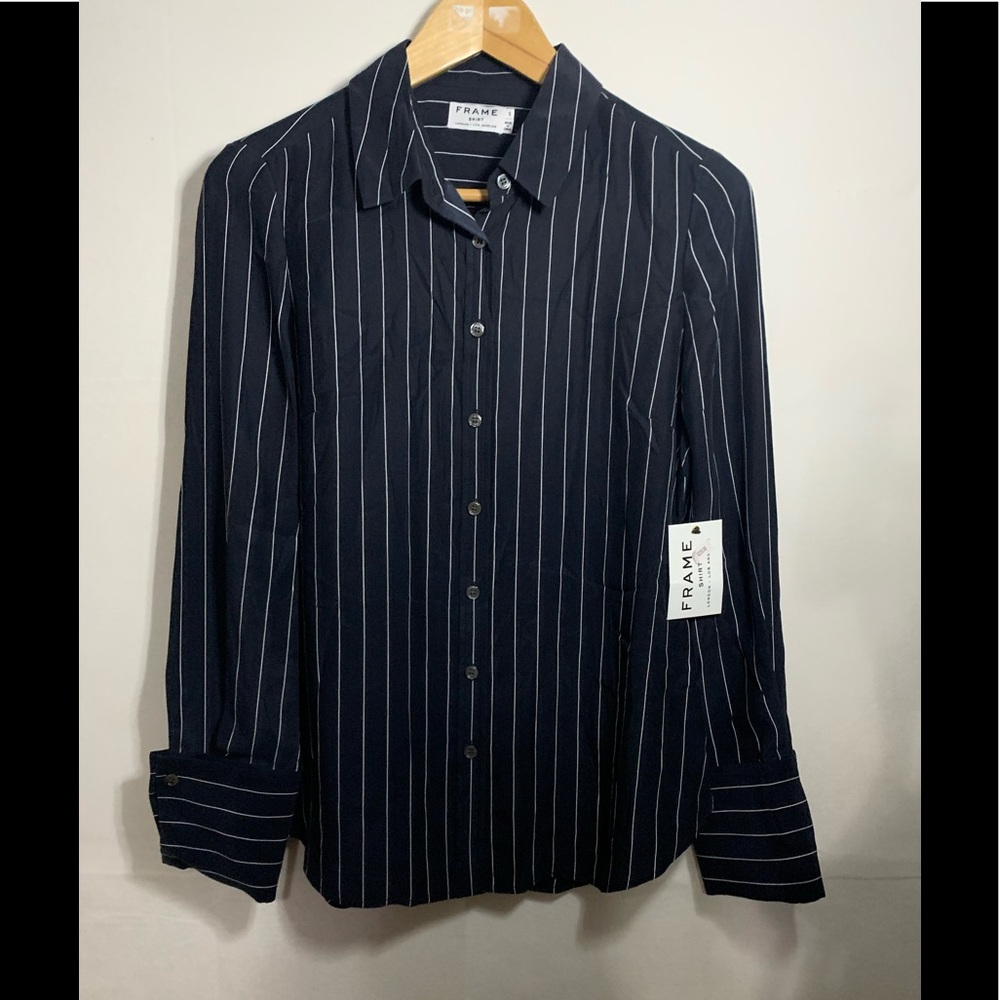 Frame silk button shirt women